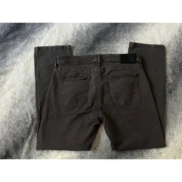 Paige Mens Federal Slim Straight Leg Twill Dark Gray Pants Size 33 Business - Picture 3 of 11